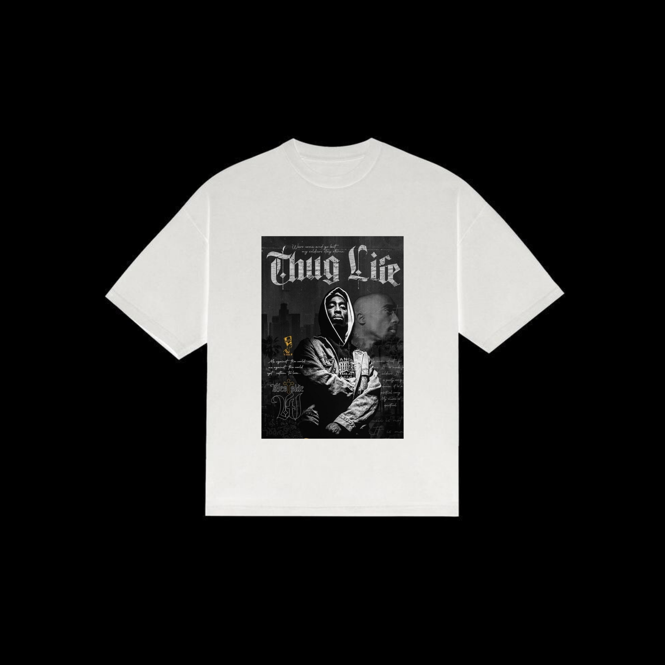 2Pac Shakur Thug Life Over-Sized Tee - Image 2